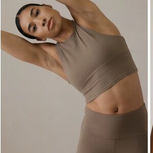 NWT Quince Ultra-Form High-Neck Cropped Tank in Cosmic Earth XS